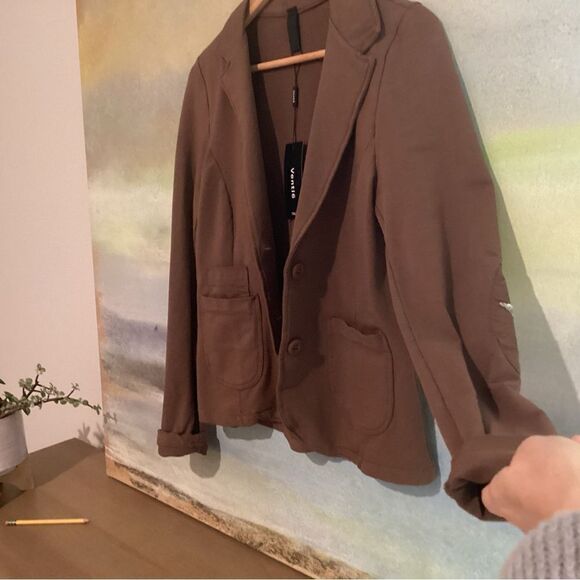 Venti6 Italy Brown blazer with stars on elbow patches - Picture 4 of 8